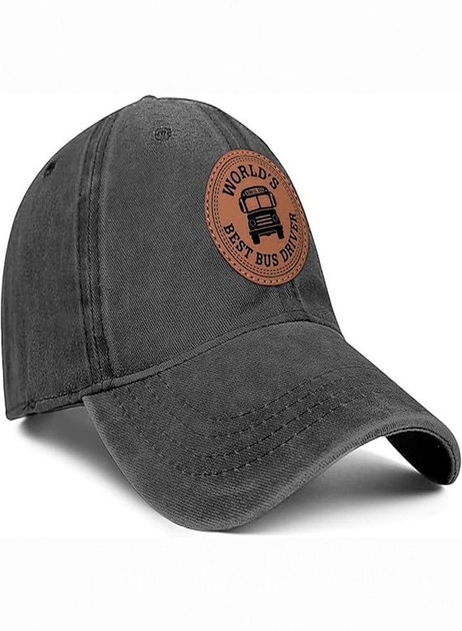 Supload Bus Driver Appreciation Gifts Worlds Best Bus Driver Gifts for Women Men School Bus Driver Cute Trucker Hat Black - Image 4